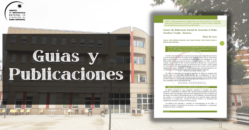 El Ceadac elabora una guía de recomendaciones para pacientes con COVID-19 y Daño Cerebral Adquirido y profesionales