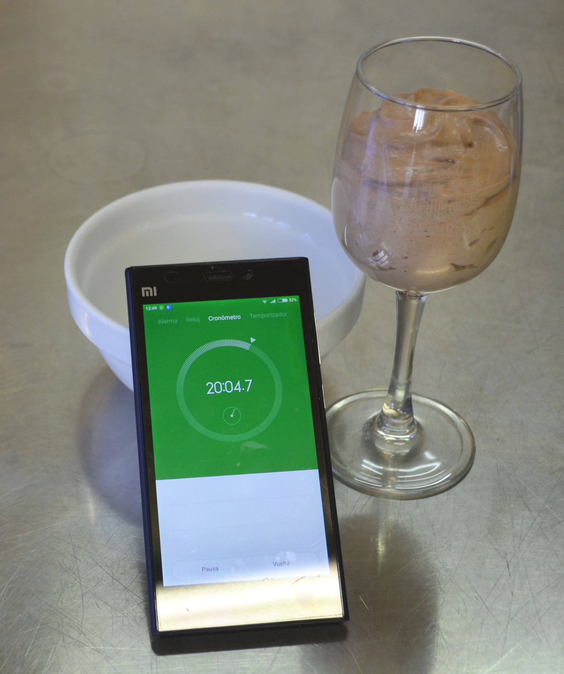 Espuma de chocolate. Espuma.