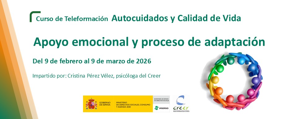 Cartel del curso apoyo emocional y proceso de adaptación.