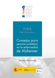 Portada Consejos para personas cuidadoras en la enfermedad de Alzheimer: guía de orientación