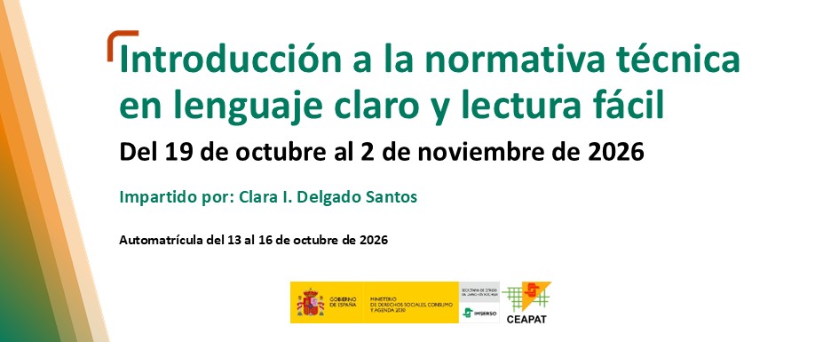 Cartel del curso Introducción a la normativa técnica en el lenguaje claro.