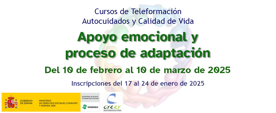 Cartel del curso apoyo emocional y proceso de adaptación.