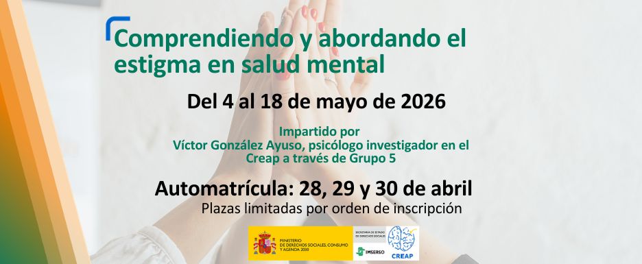 cartel curso de Comprendiendo y abordando el estigma en salud mental.