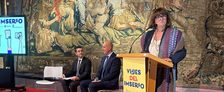 María Teresa Sancho, directora general del Imserso, durante su intervención.