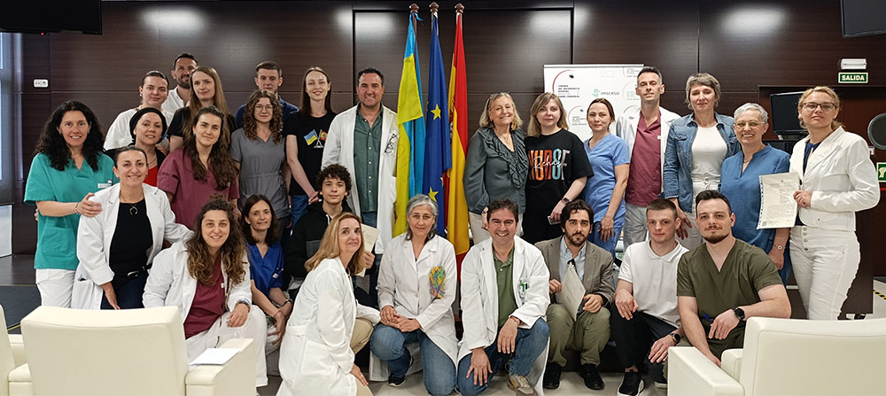 Profesionales del Ceadac, profesionales de Ucrania e intérpretes el último día de la formación.