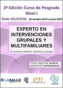 2ª Edición del Curso de Posgrado. Nivel 1. Experto en intervenciones grupales y multifamiliares