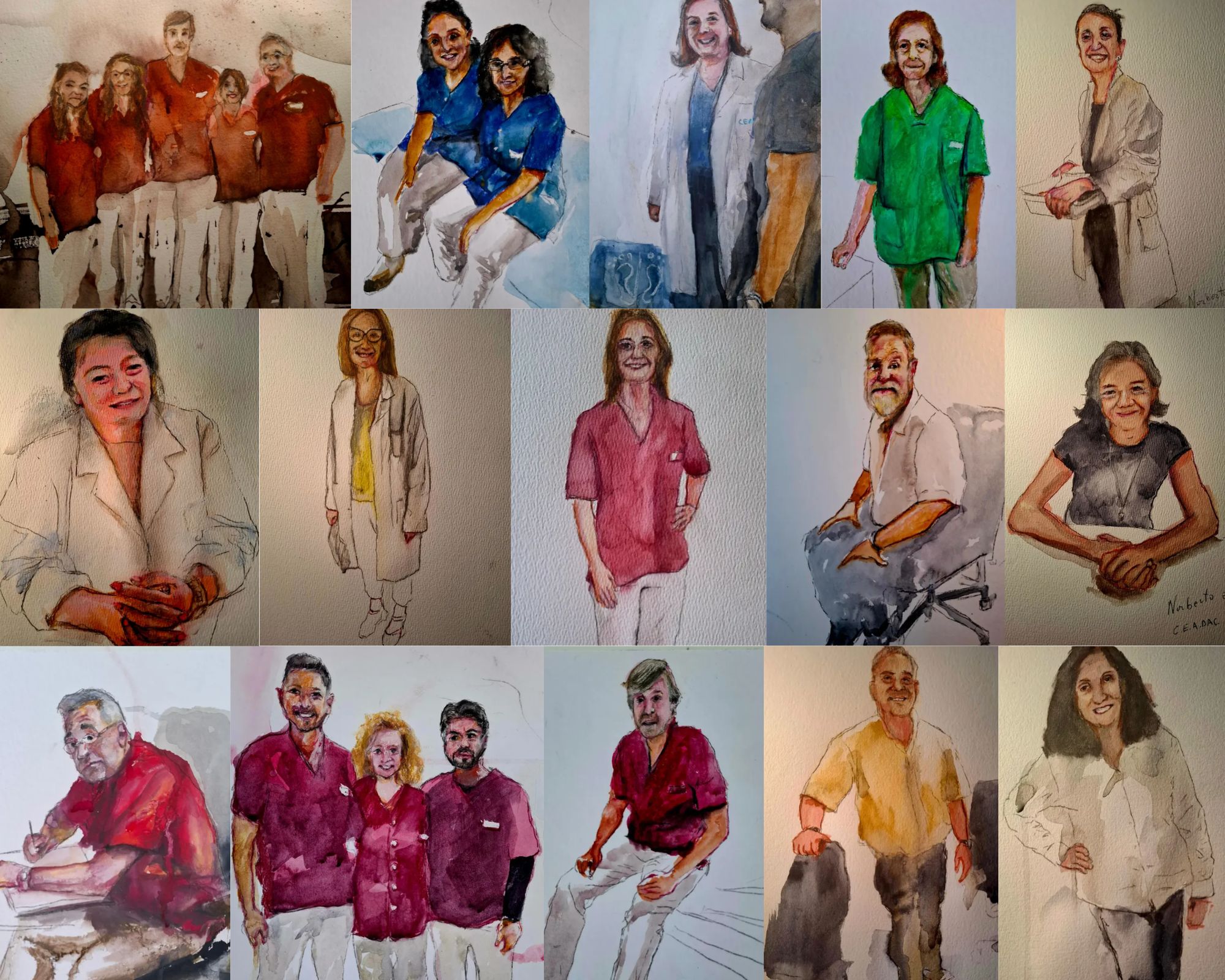 Collage acuarelas profesionales Ceadac.